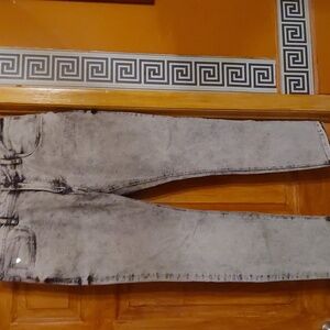 BUFFAL9 DAVID BITTON ASH X 38 X 34 SLIM STRETCH JEANS GRAY MARBLE BLK